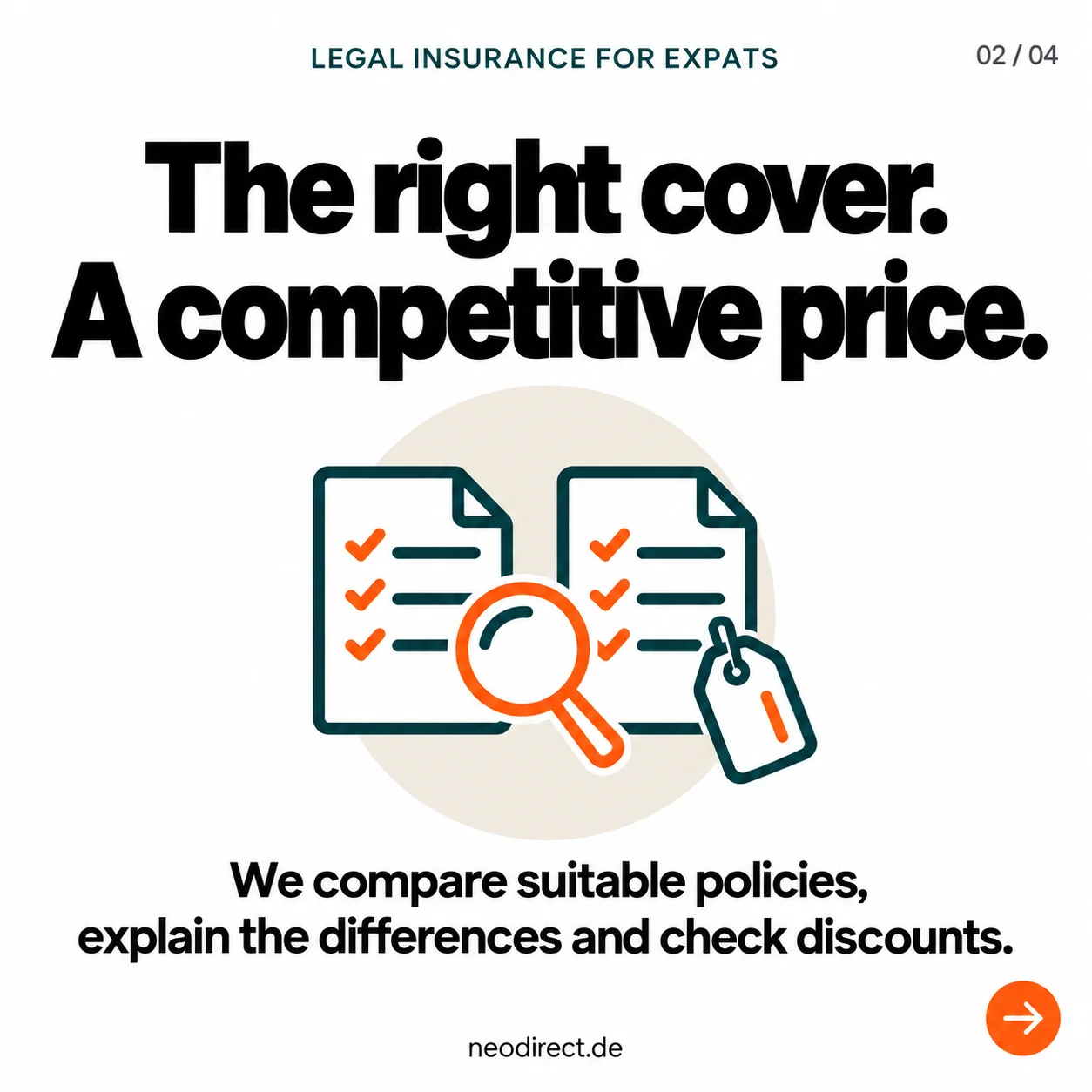 Insurance policies compared with a magnifying glass and price tag