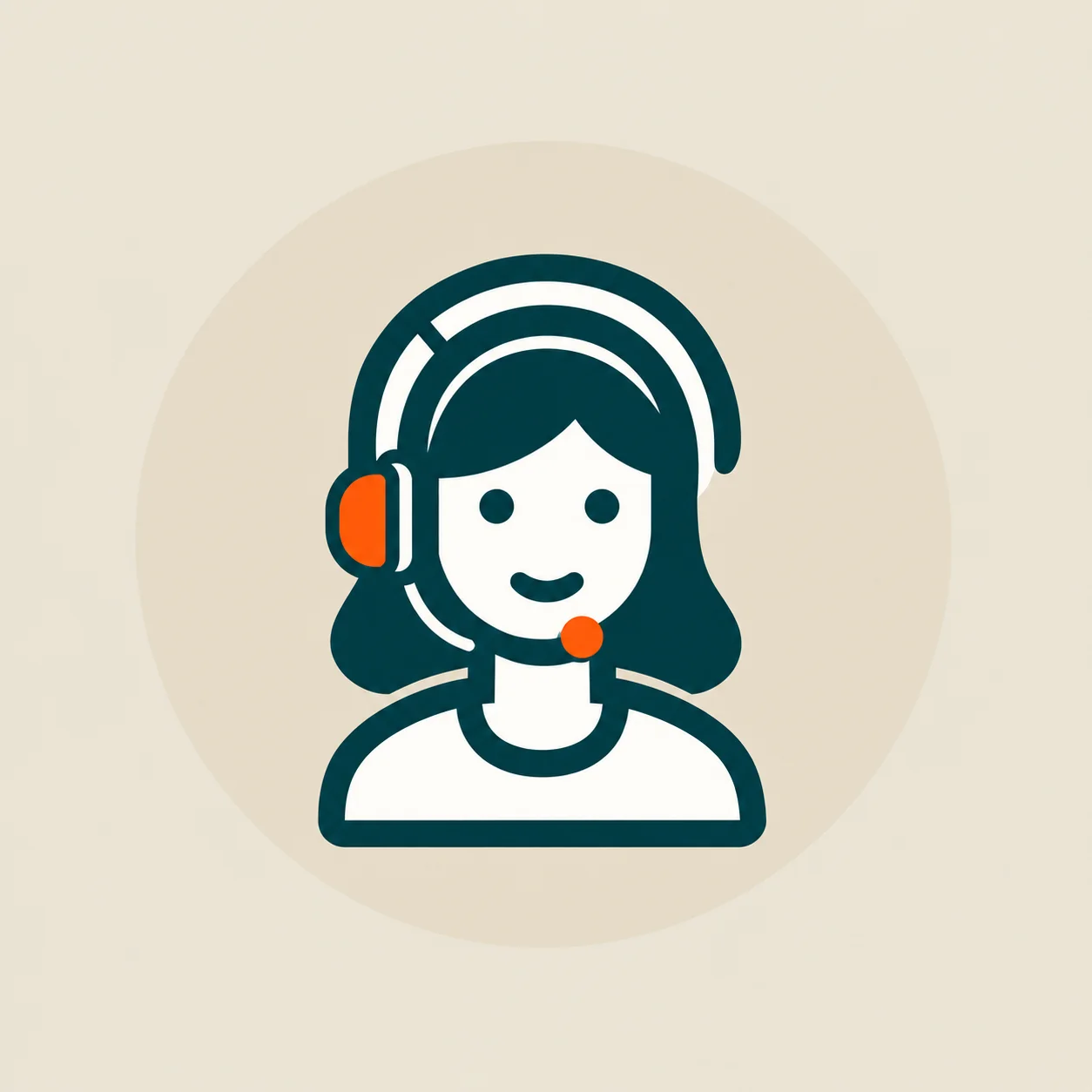 Friendly support advisor wearing a headset